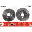Jeu de 2 disques de frein avant TRW DF2668 - Visuel 1