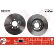 Jeu de 2 disques de frein avant TRW DF2671 - Visuel 1