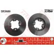 Jeu de 2 disques de frein avant TRW DF2689 - Visuel 1