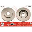 Jeu de 2 disques de frein avant TRW DF2742 - Visuel 1