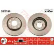 Jeu de 2 disques de frein avant TRW DF2748 - Visuel 1