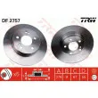 Jeu de 2 disques de frein arrière TRW DF2757 - Visuel 1