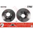 Jeu de 2 disques de frein arrière TRW DF2799 - Visuel 1