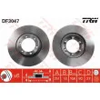 Jeu de 2 disques de frein avant TRW DF3047 - Visuel 1