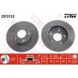 Jeu de 2 disques de frein avant TRW DF3112 - Visuel 1