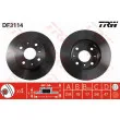 Jeu de 2 disques de frein avant TRW DF3114 - Visuel 1