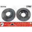 Jeu de 2 disques de frein avant TRW DF3118 - Visuel 1