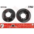 Jeu de 2 disques de frein avant TRW DF3165 - Visuel 1