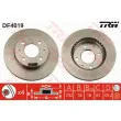 Jeu de 2 disques de frein avant TRW DF4019 - Visuel 1