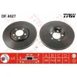 Jeu de 2 disques de frein avant TRW DF4027 - Visuel 1
