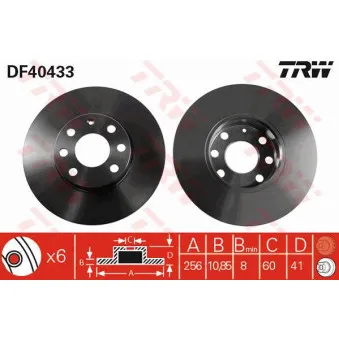 Jeu de 2 disques de frein avant TRW