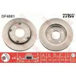 Jeu de 2 disques de frein avant TRW DF4081 - Visuel 1