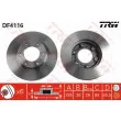 Jeu de 2 disques de frein avant TRW DF4116 - Visuel 1