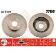 Jeu de 2 disques de frein avant TRW DF4119 - Visuel 1