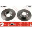 Jeu de 2 disques de frein arrière TRW DF4185 - Visuel 1