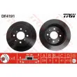 Jeu de 2 disques de frein arrière TRW DF4191 - Visuel 1