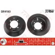 Jeu de 2 disques de frein arrière TRW DF4193 - Visuel 1