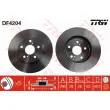 Jeu de 2 disques de frein avant TRW DF4204 - Visuel 1