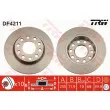 Jeu de 2 disques de frein arrière TRW DF4211 - Visuel 1