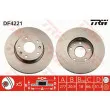 Jeu de 2 disques de frein avant TRW DF4221 - Visuel 1