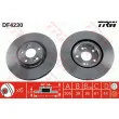 Jeu de 2 disques de frein avant TRW DF4230 - Visuel 1