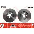 Jeu de 2 disques de frein avant TRW DF4257 - Visuel 1