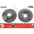 Jeu de 2 disques de frein avant TRW DF4293 - Visuel 1