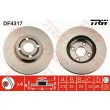 Jeu de 2 disques de frein avant TRW DF4317 - Visuel 1