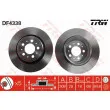 Jeu de 2 disques de frein arrière TRW DF4338 - Visuel 1