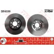 Jeu de 2 disques de frein avant TRW DF4339 - Visuel 1
