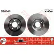 Jeu de 2 disques de frein avant TRW DF4346 - Visuel 1