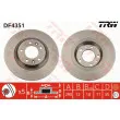 Jeu de 2 disques de frein arrière TRW DF4351 - Visuel 1
