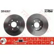 Jeu de 2 disques de frein arrière TRW DF4357 - Visuel 1