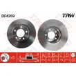 Jeu de 2 disques de frein avant TRW DF4359 - Visuel 1
