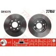 Jeu de 2 disques de frein avant TRW DF4375 - Visuel 1