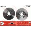 Jeu de 2 disques de frein avant TRW DF4377 - Visuel 1