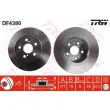 Jeu de 2 disques de frein arrière TRW DF4380 - Visuel 1