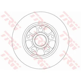 Jeu de 2 disques de frein arrière TRW DF6182