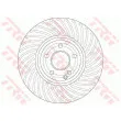 Jeu de 2 disques de frein avant TRW DF6195S - Visuel 2