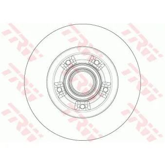 Jeu de 2 disques de frein arrière TRW DF6203BS