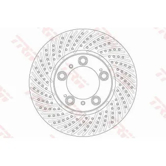 Disque de frein avant gauche TRW DF6212S