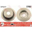 Jeu de 2 disques de frein arrière TRW DF6317 - Visuel 1