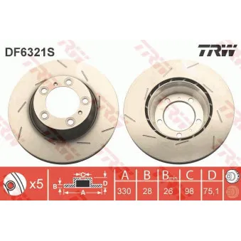 Disque de frein arrière droit TRW
