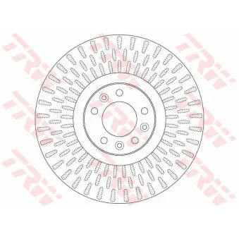 Jeu de 2 disques de frein avant TRW DF6427S
