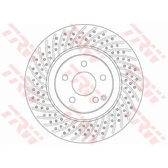 Jeu de 2 disques de frein avant TRW DF6433S