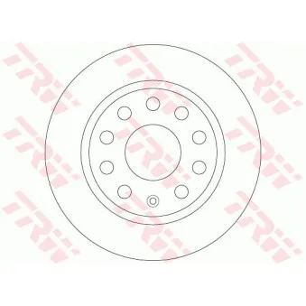 Jeu de 2 disques de frein arrière TRW DF6444