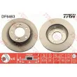 Jeu de 2 disques de frein avant TRW DF6463 - Visuel 1