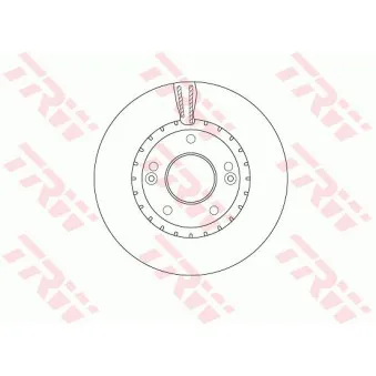 Jeu de 2 disques de frein avant TRW DF6628