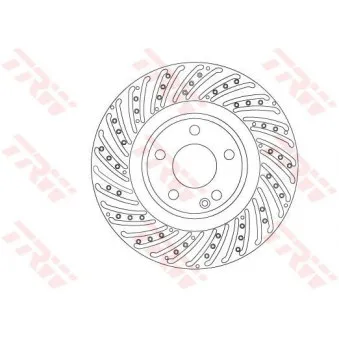 Jeu de 2 disques de frein avant TRW DF6633S