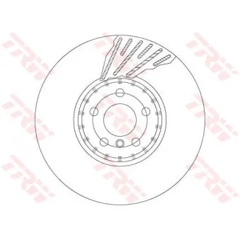 Jeu de 2 disques de frein avant TRW DF6890S